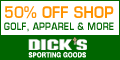 Save 50% at DicksSportingGoods.com