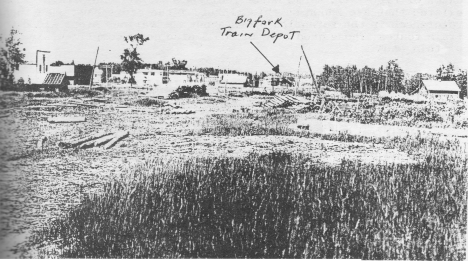 Bigfork Minnesota Train Depot, around 1930
